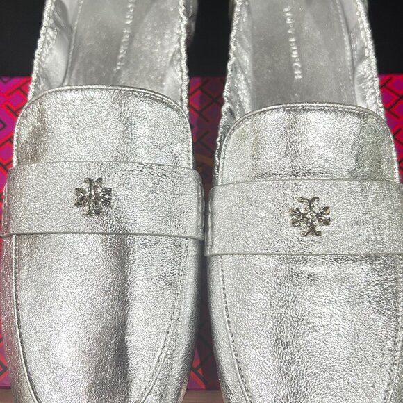 Tory Burch Ballet Loafer metallic leather size 9 - Picture 3 of 7